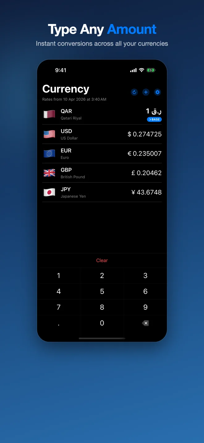 Type Any Amount
