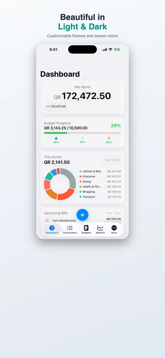 Dashboard in light mode