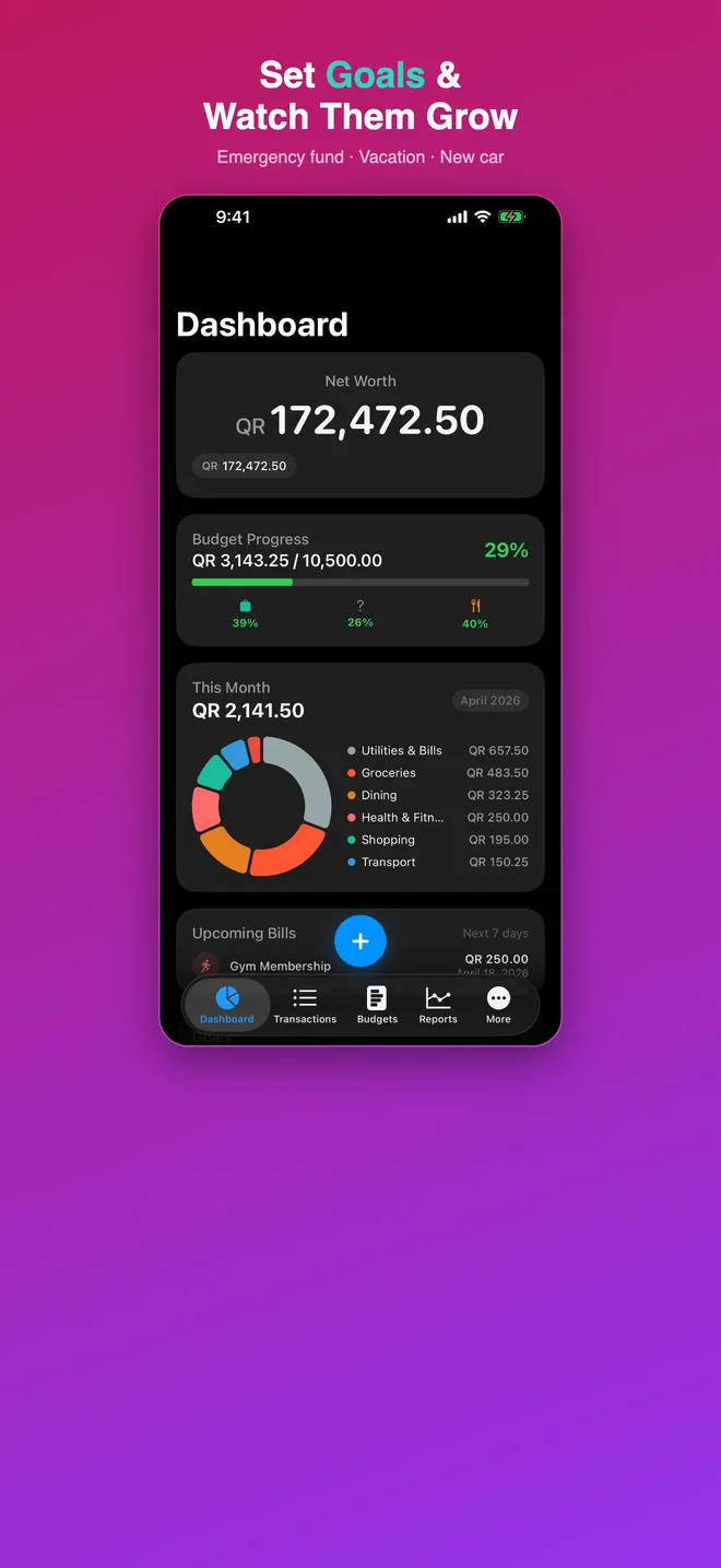 Set financial goals and watch them grow